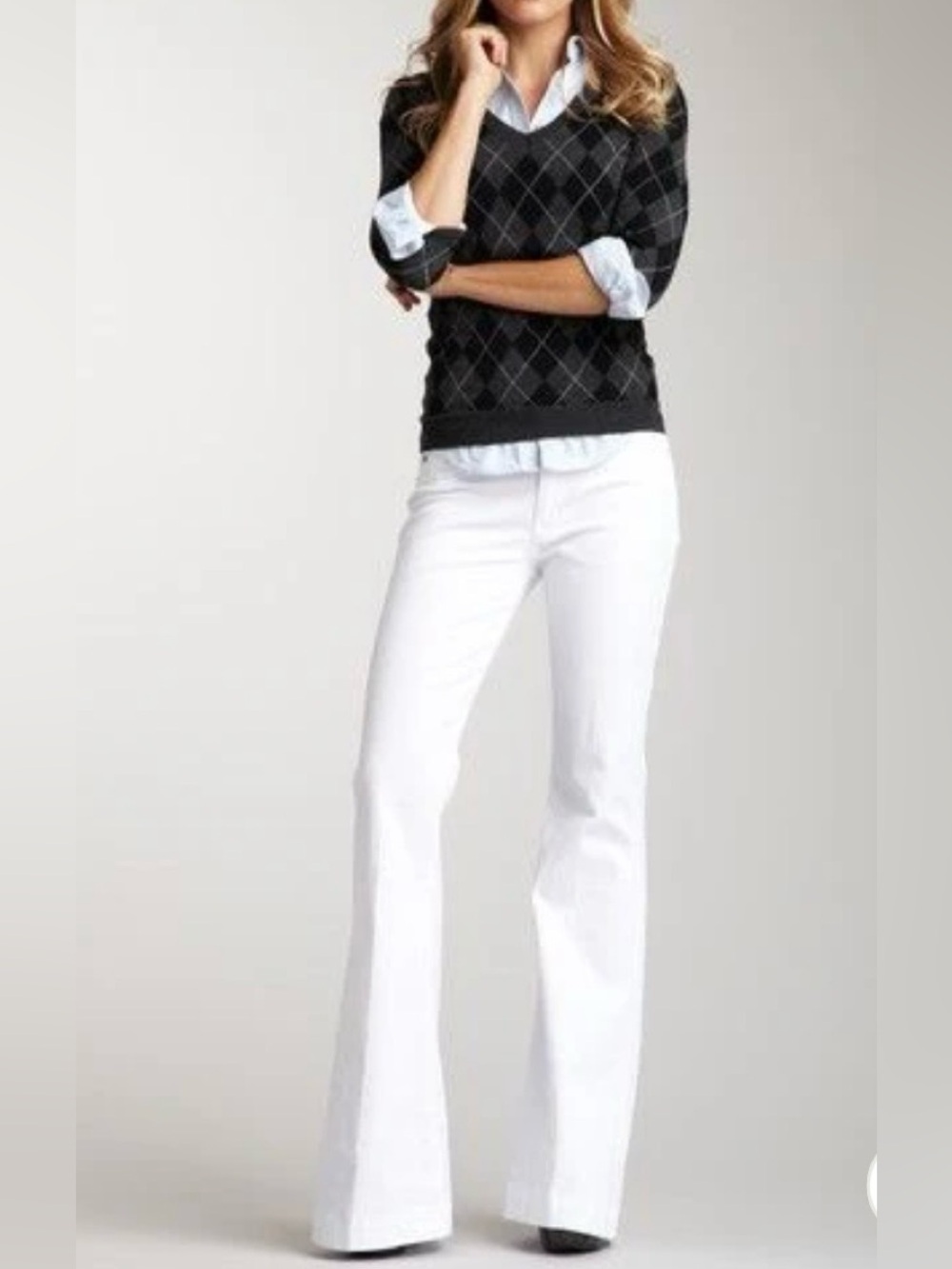 NWT HUDSON Signature Bootcut White SZ 32 5 Pocket Style Flap Back Pockets